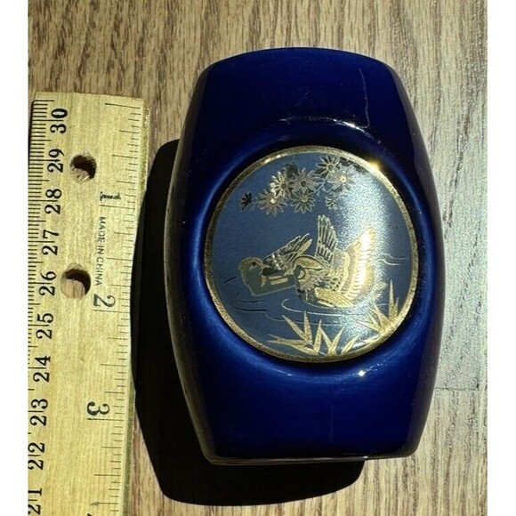 Japanese‎ Chokin Art Style Mini Vase 3.5” X 1” Ancient Form Of Japanese Gilding - Picture 3 of 9